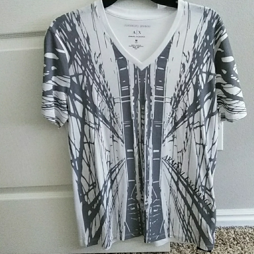 Armani Exchange Mens V Neck T-Shirt